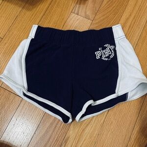 PINK Victoria's Secret Navy and White Athletic Shorts